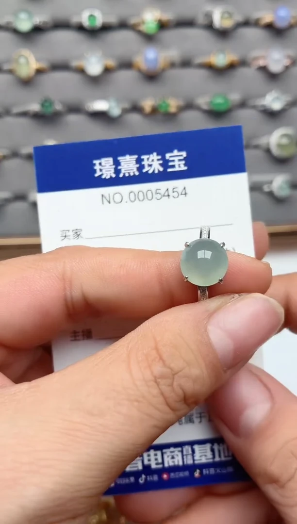 银S925镶嵌戒指翡翠.