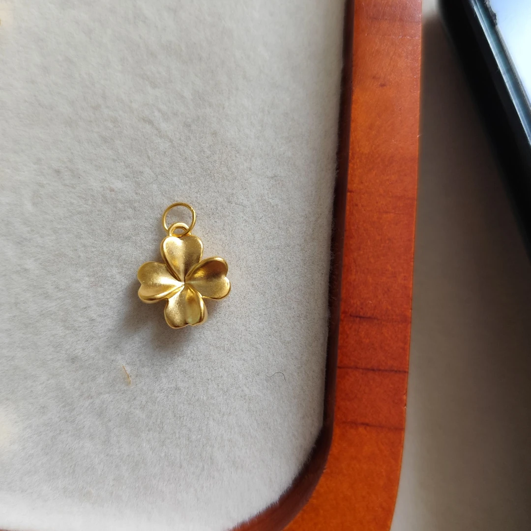 磨砂四叶草足金999