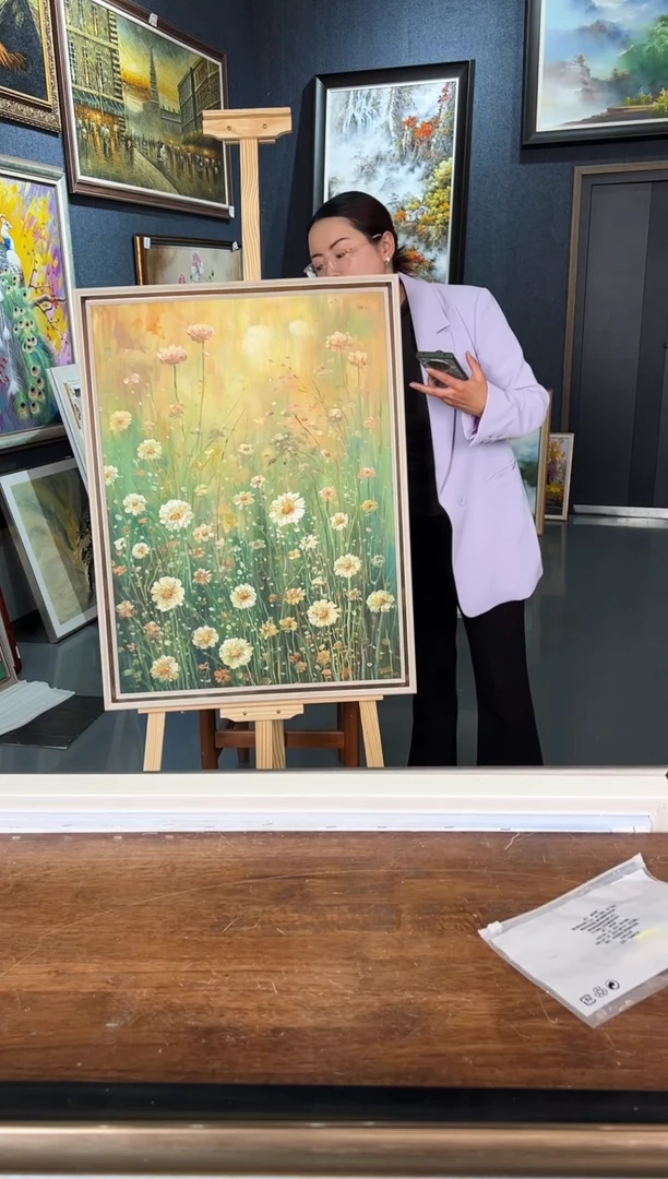 【闪购商品】油画38号 60*80 小雏菊-手绘油画