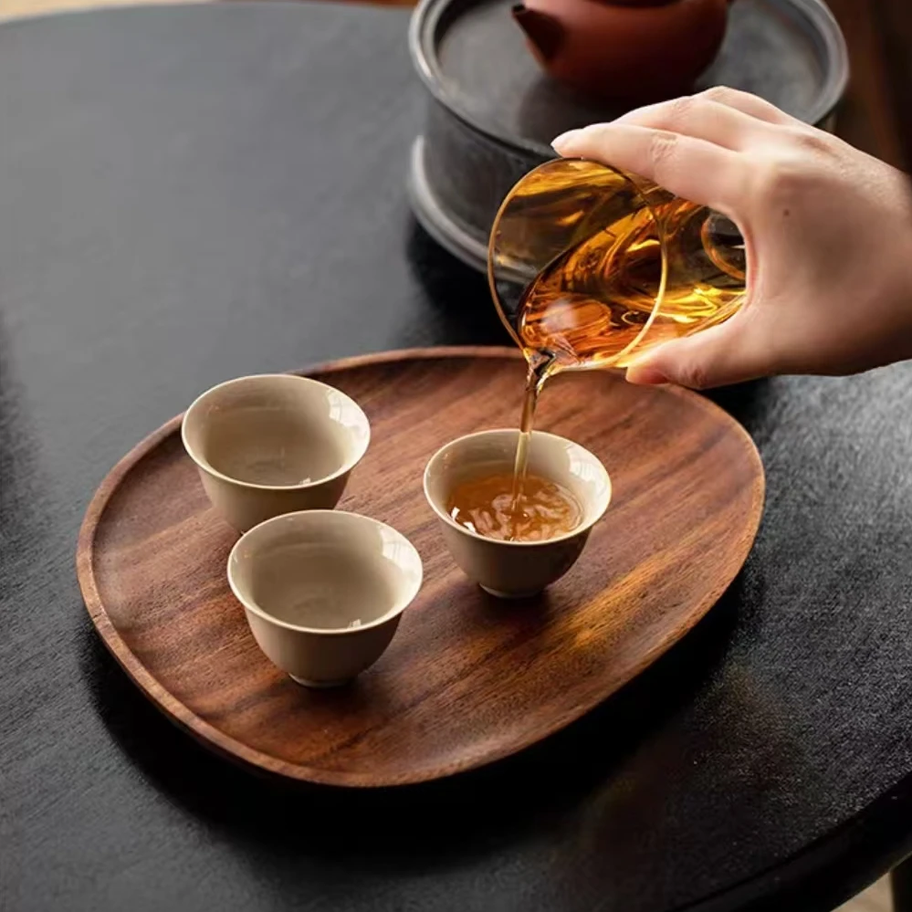 实木托盘日式早餐咖啡杯盘干泡台小型茶盘木质木盘面包点心甜品盘