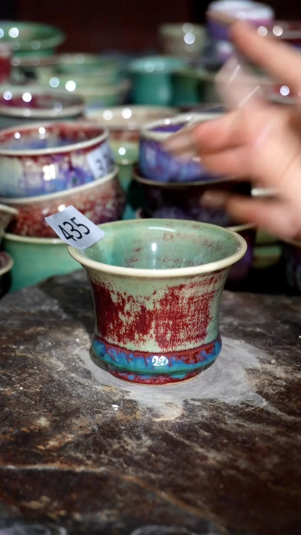 摆件精品窑变钧瓷茶器