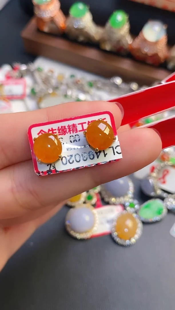 银S925镶嵌戒指翡翠天然