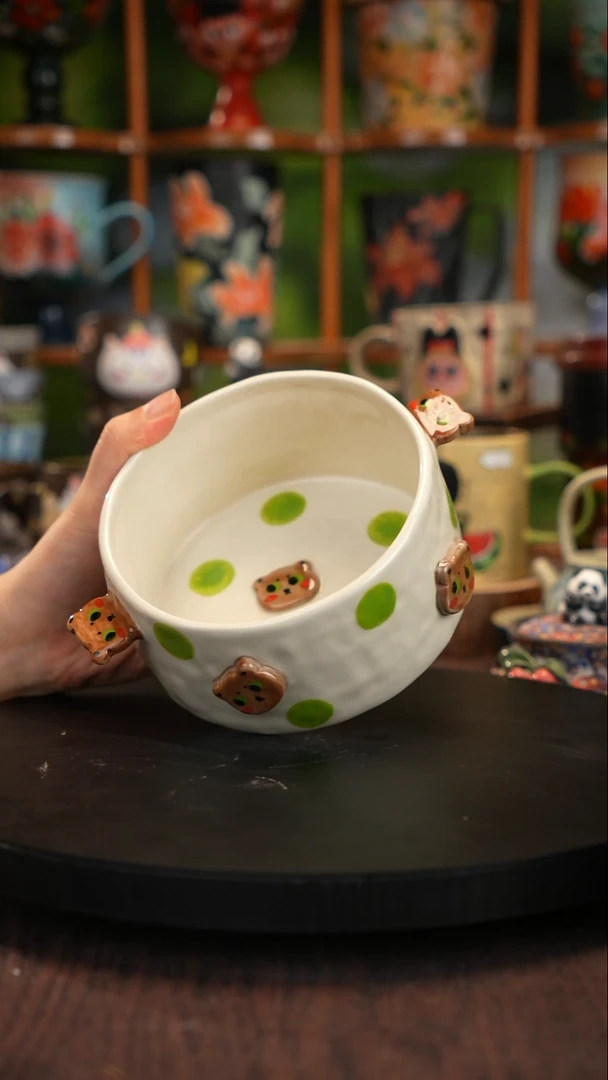 釉下手绘陶瓷饭碗