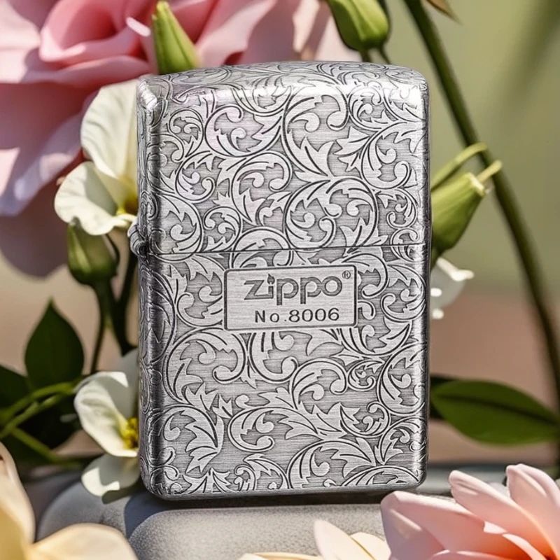 【老李鉴定】zippo打火机五面唐草中标熏银常规DYJ1