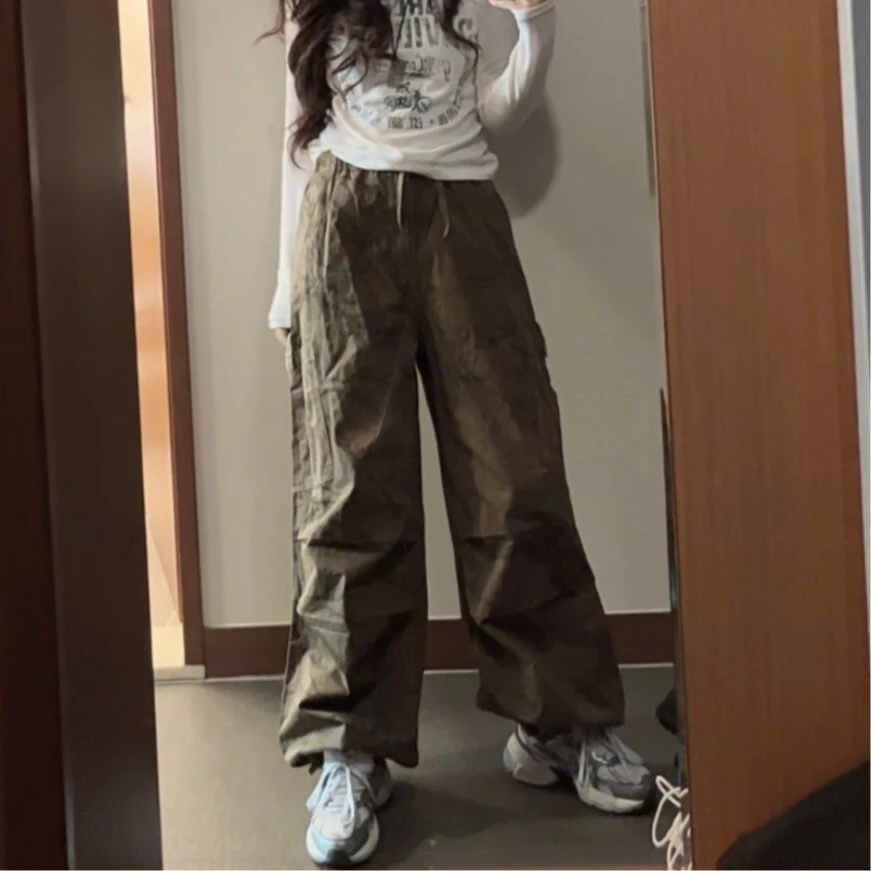 【韩国东大门代购】主播推荐！军绿工装裤