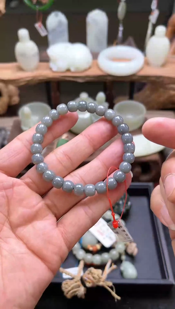 【闪购商品】和田玉手串未镶嵌卡8毛毛矿老型822102