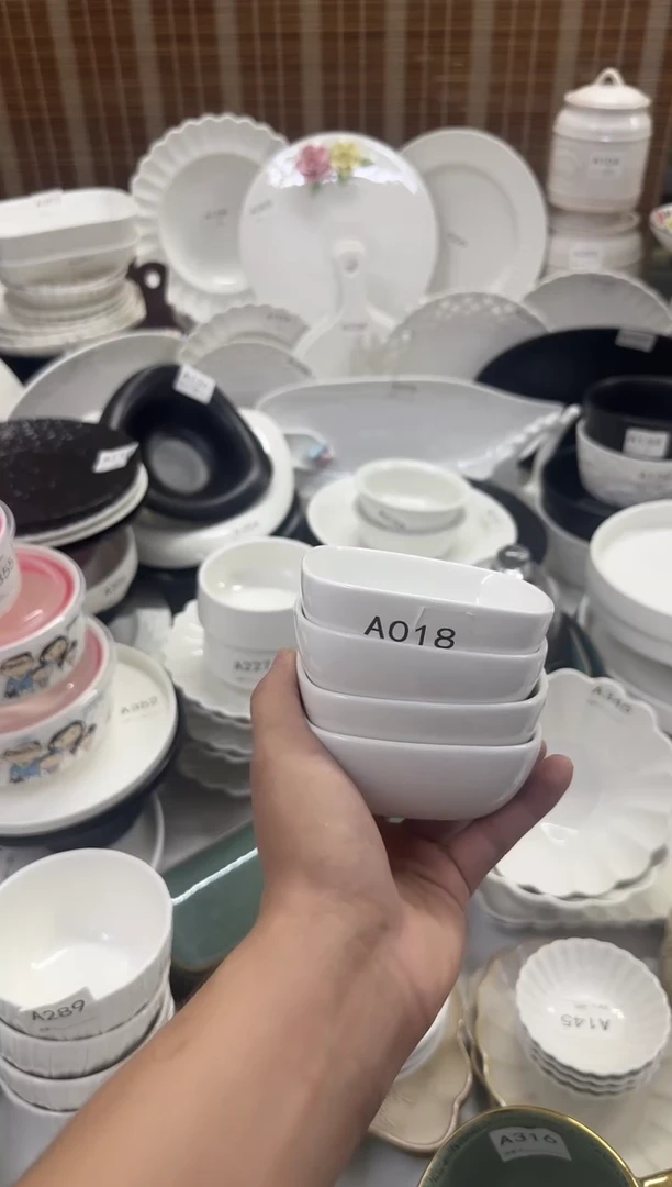 瓷【A018 4个装】4寸沙拉碗