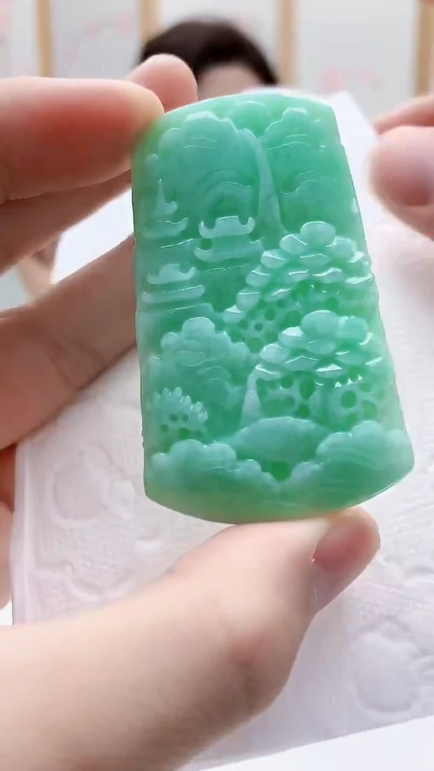 未镶嵌定制翡翠4829bb-毛货挂件25