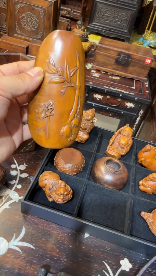 木木头款黄杨木竹节茶则888