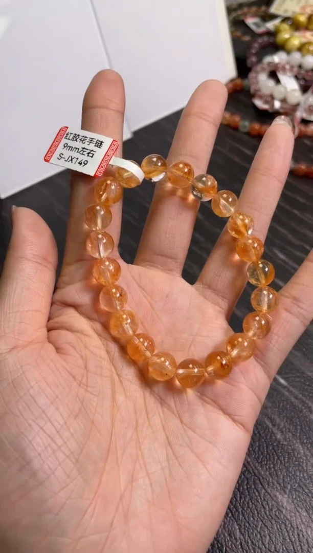 手链9±/x-518未镶嵌水晶芬达胶花