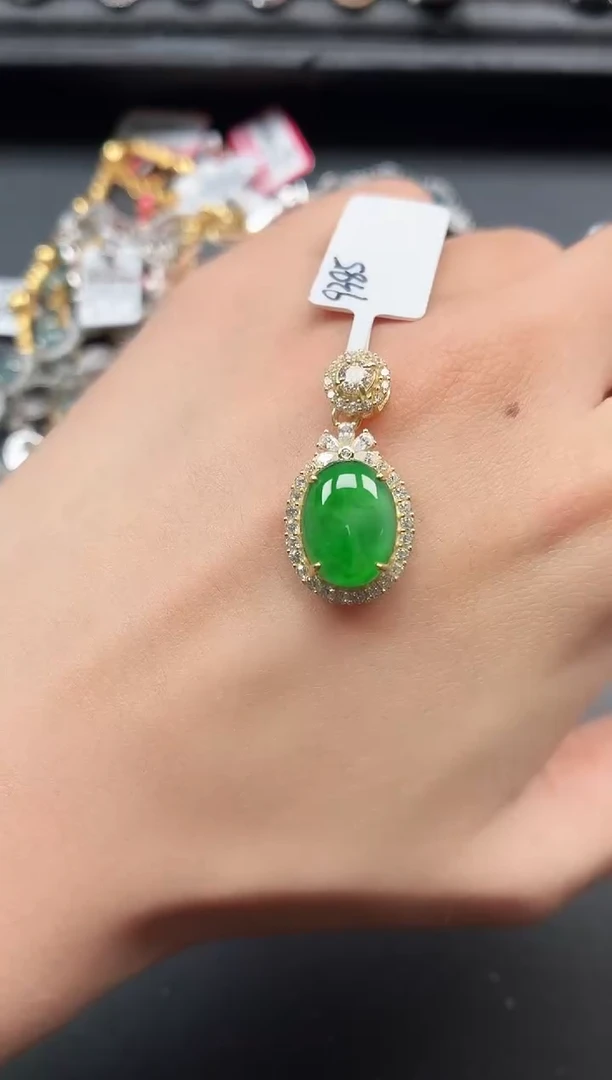 银S925镶嵌戒指翡翠11111