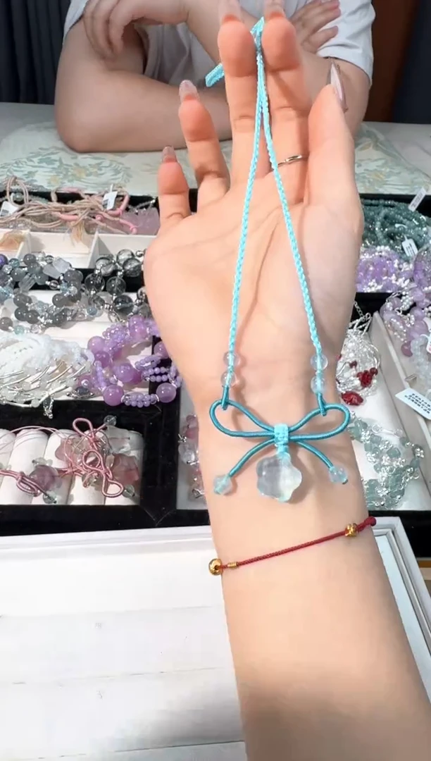 海蓝宝石手链未镶嵌J009海蓝宝星星编织项链