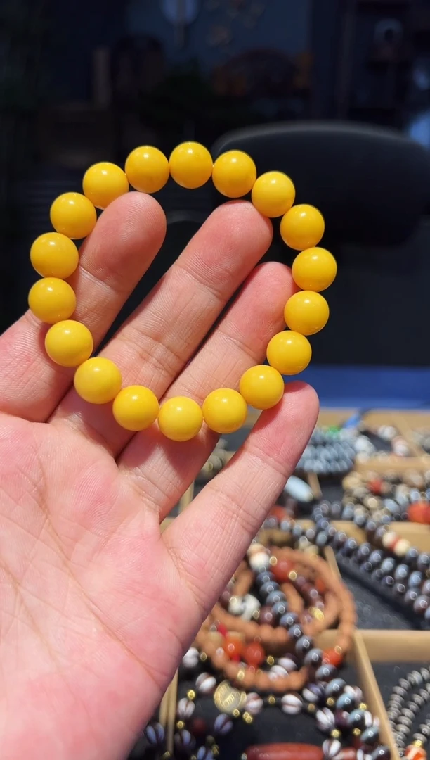 手串蜜蜡未镶嵌11+鸡油黄