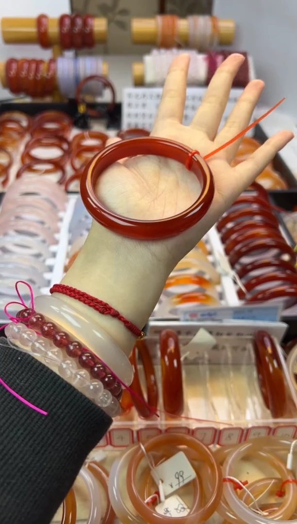 【闪购商品】玛瑙/玉髓手镯未镶嵌【默认微瑕】59