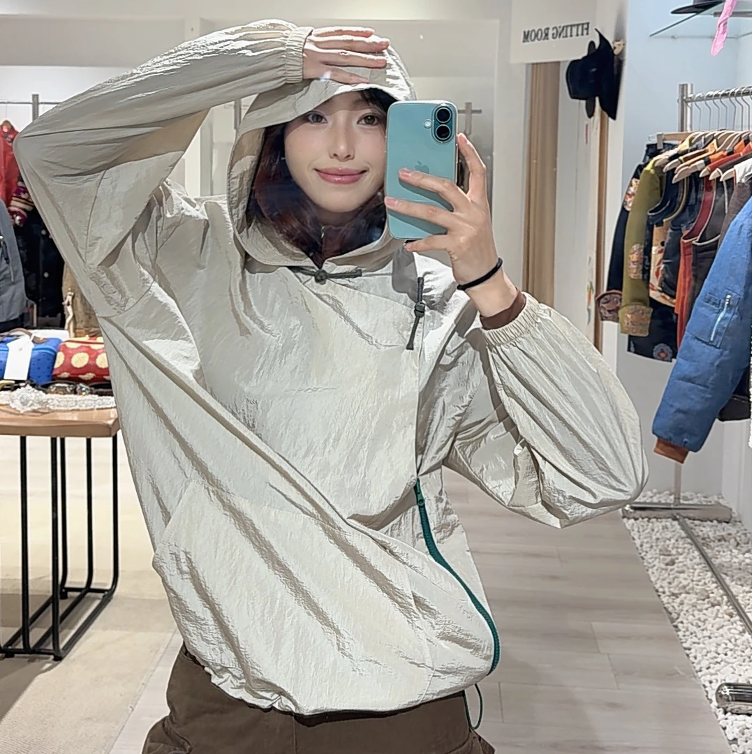 蒙元素男女新款防晒衣 夏季防水防晒防紫外线户外钓鱼轻薄 连帽款