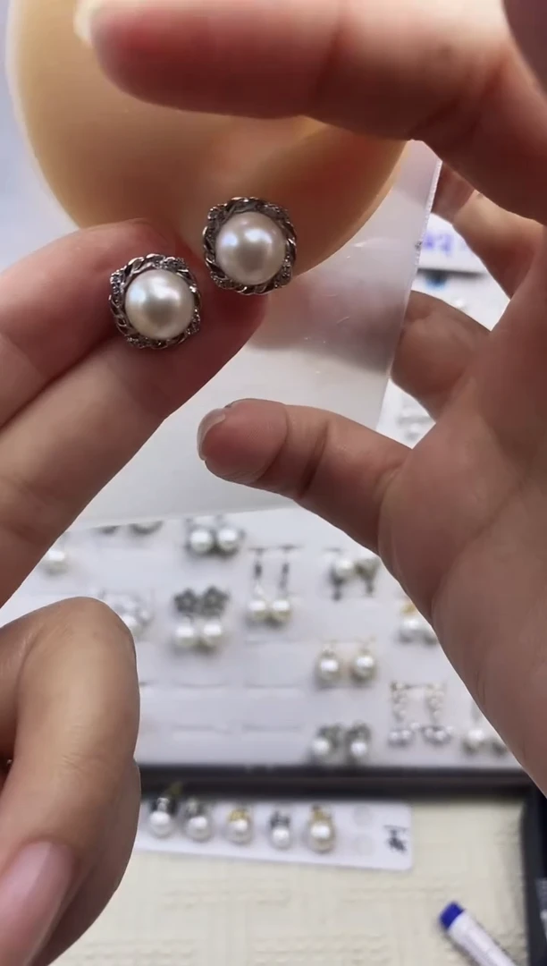 合金耳饰淡水珍珠110