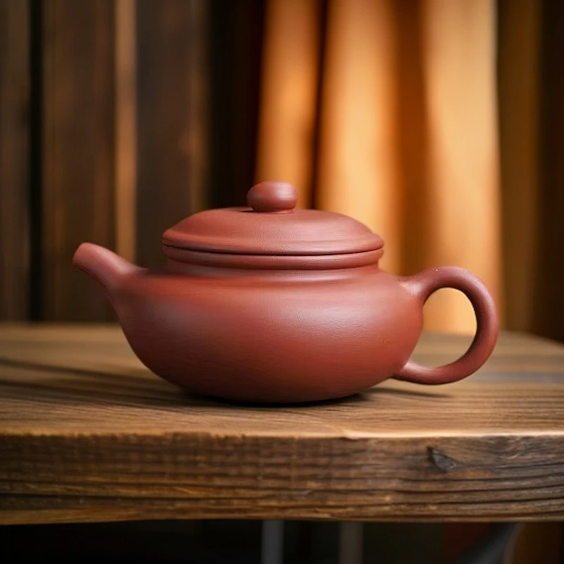 仿古壶220cc紫砂壶中式泡茶壶红泥清水泥大红袍