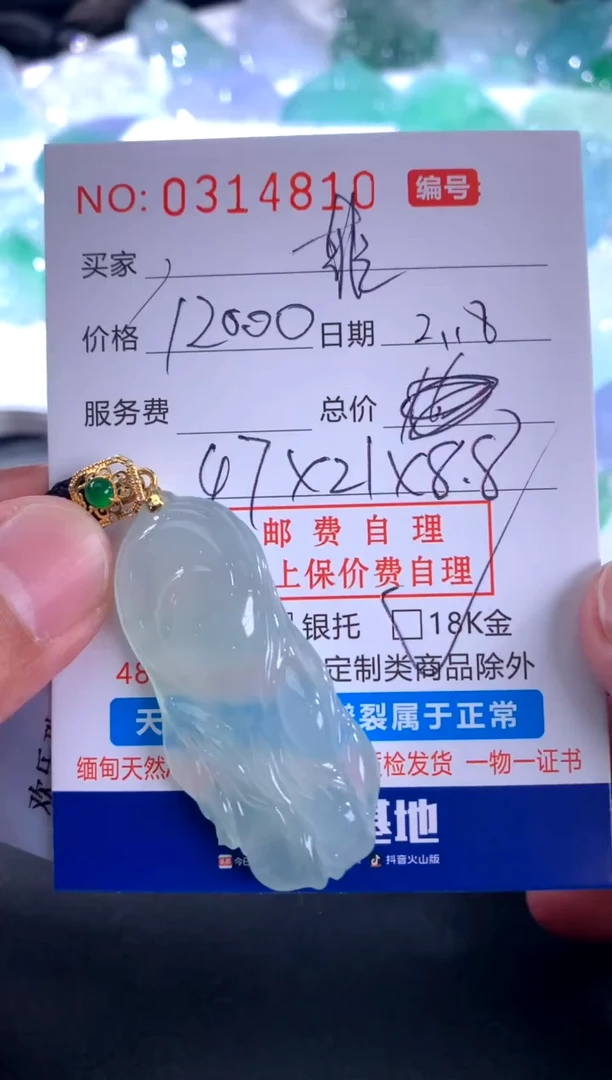 【闪购商品】翡翠颈饰18K金镶嵌 菲