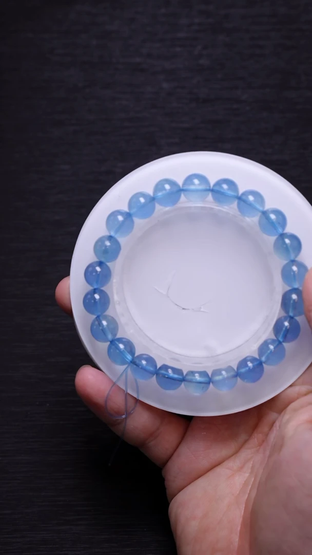 【闪购商品】海蓝宝石手链未镶嵌A0033海蓝宝单圈8mm-多样性发其一