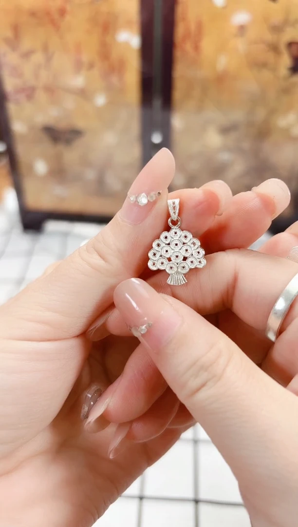 吊坠足银无发财树吊坠