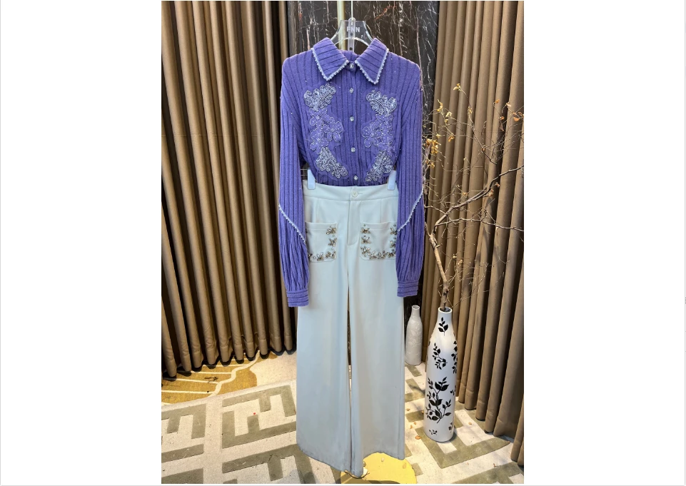 芙娜妮轻奢秋冬新款小众设计衬衫气质显瘦名媛女装两件套F2433027