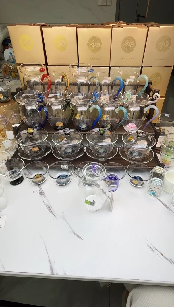 手工艺品玻璃禾器 悦心壶浅紫