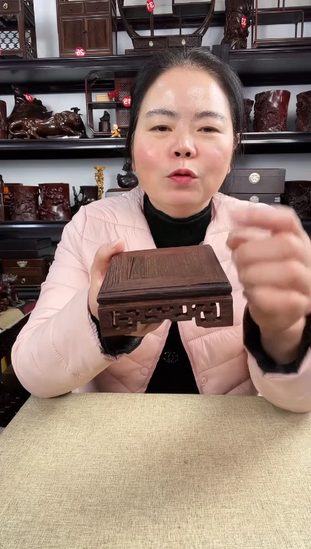 木鸡翅木正方老李红木工艺品