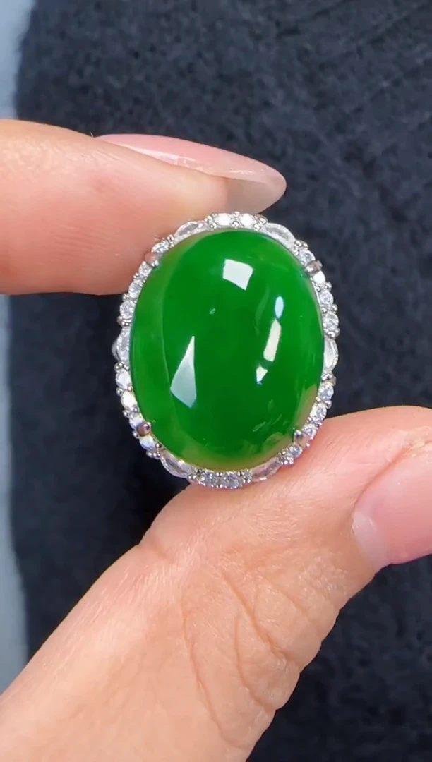 未镶嵌定制翡翠翡翠戒指45