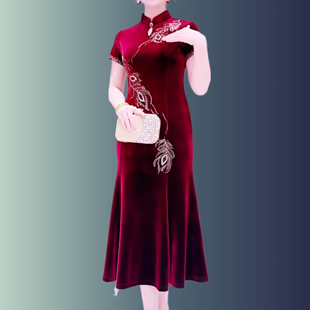 高端妈妈结婚礼服婚礼喜服平时可穿喜婆婆婚宴装2025新款年轻旗袍