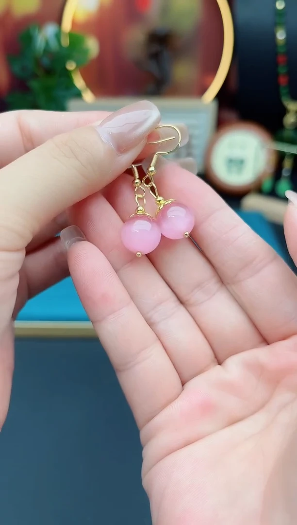 玛瑙/玉髓耳饰银S925镶嵌301000