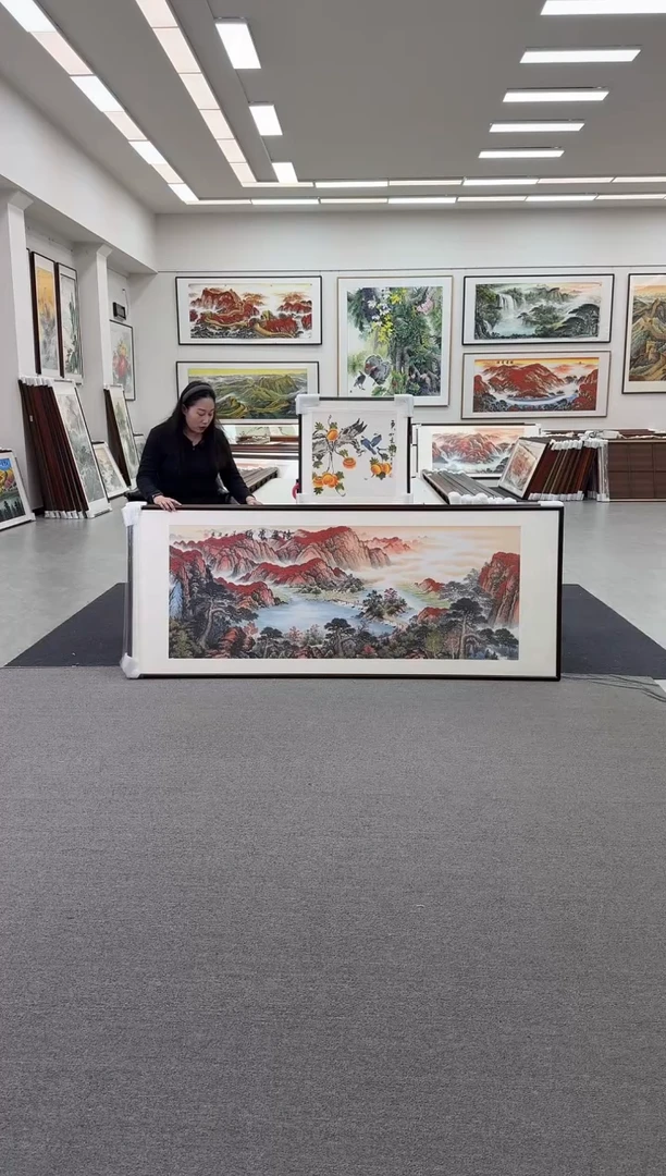 国画手绘  219*88   鸿运当头