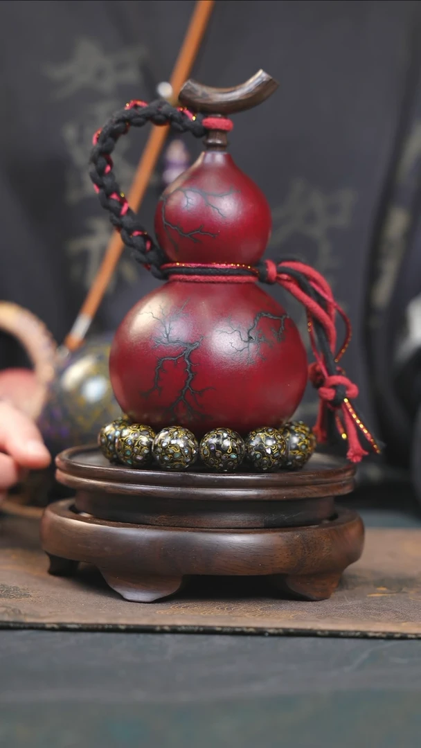 【闪购商品】YH155大漆酒葫芦不包手串及旋转底座