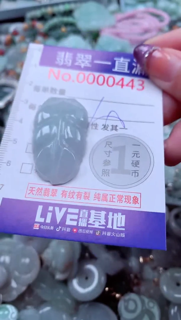 翡翠未镶嵌吊坠(不含链)443