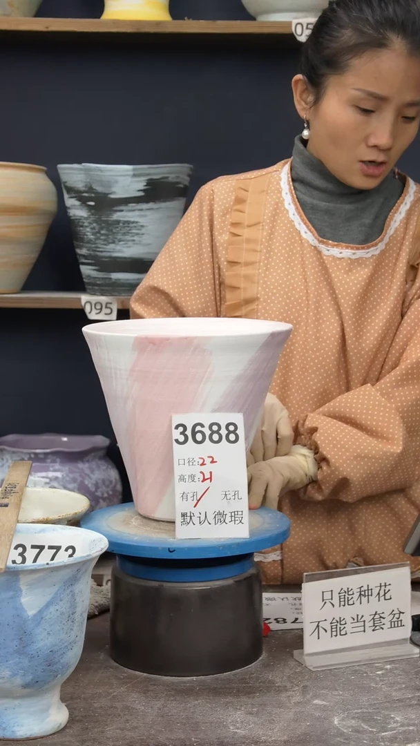 景德镇花盆默认微瑕3688【微瑕】