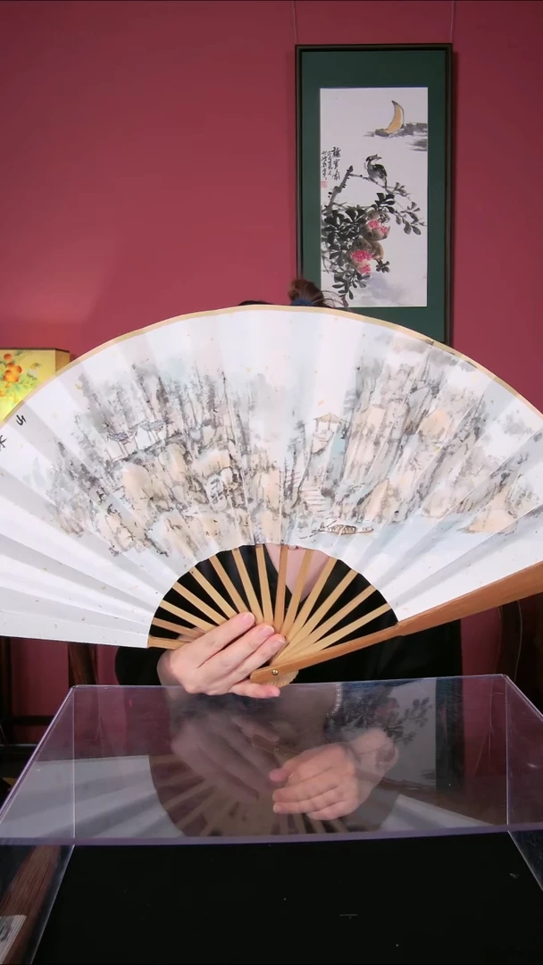 国画于健峰折扇作品