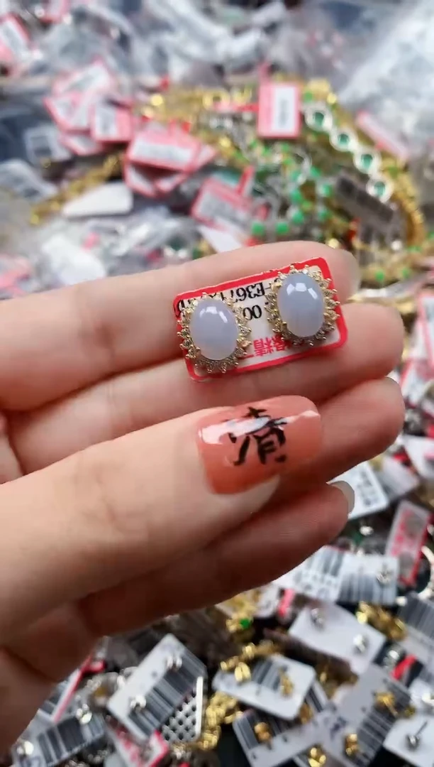 银S925镶嵌戒指翡翠天然A货缅甸翡翠