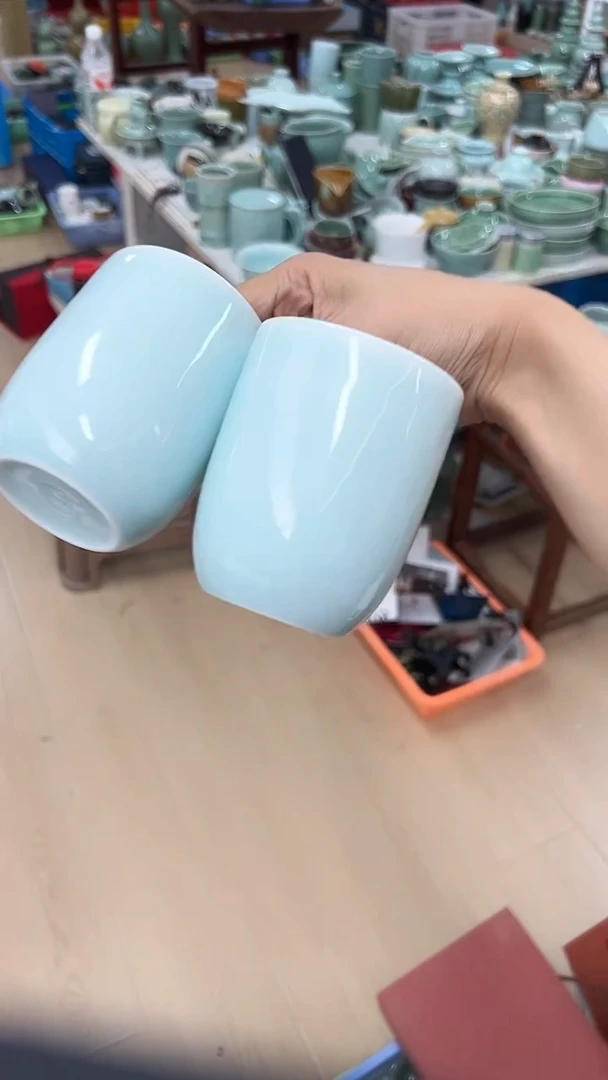 龙泉云间青瓷小米茶器