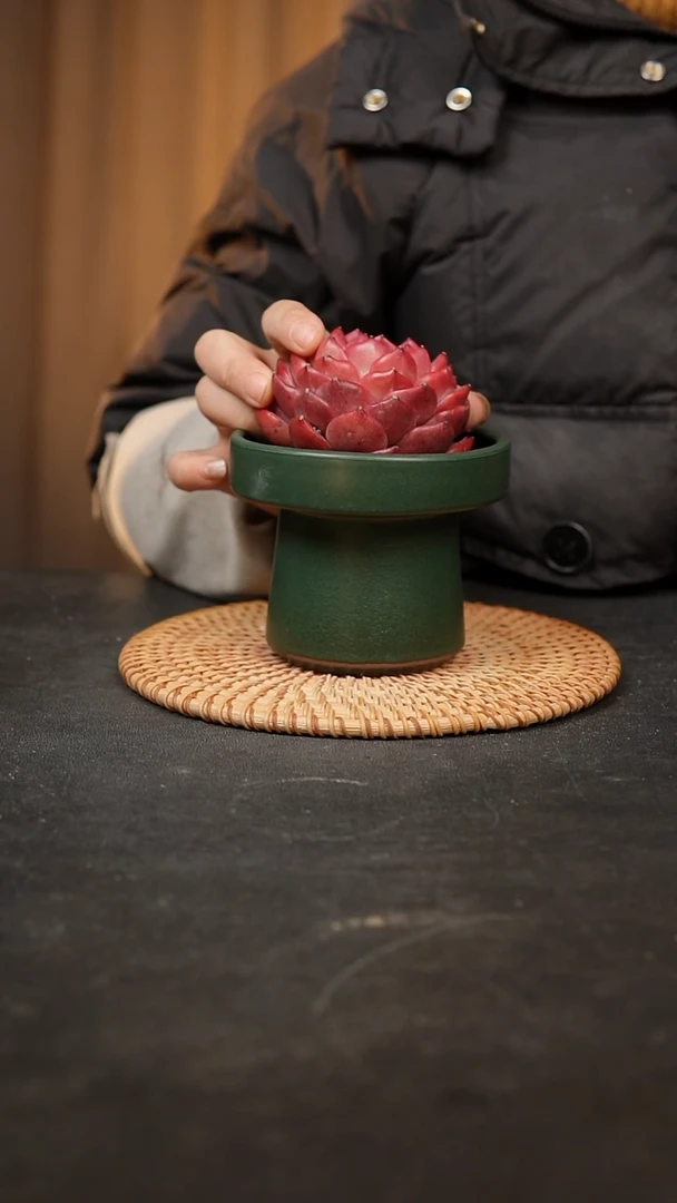 【闪购商品】瓷片泥泥手工花盆口9