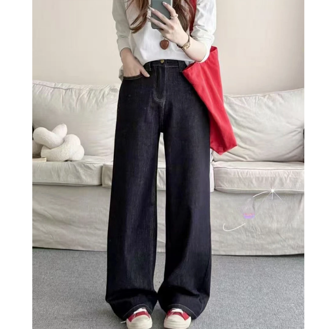 {百搭骑士}    四面弹   显瘦  藏青   杏白  高腰牛仔裤