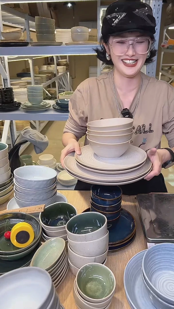 瓷212高温釉下彩陶瓷餐具默认微瑕