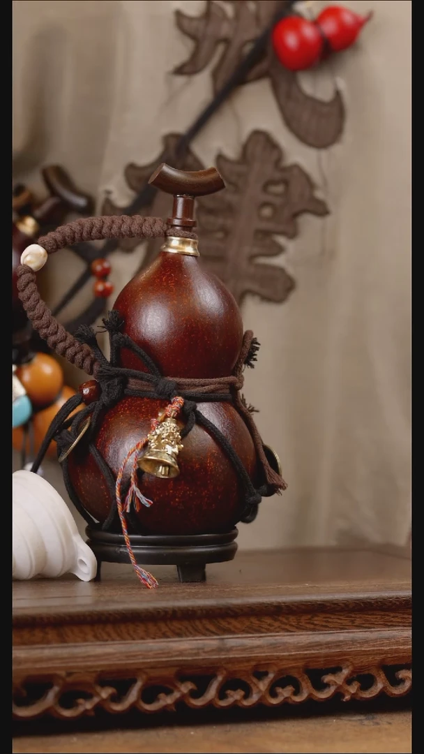 38号精品天然大漆工艺防渗内胆酒葫芦~