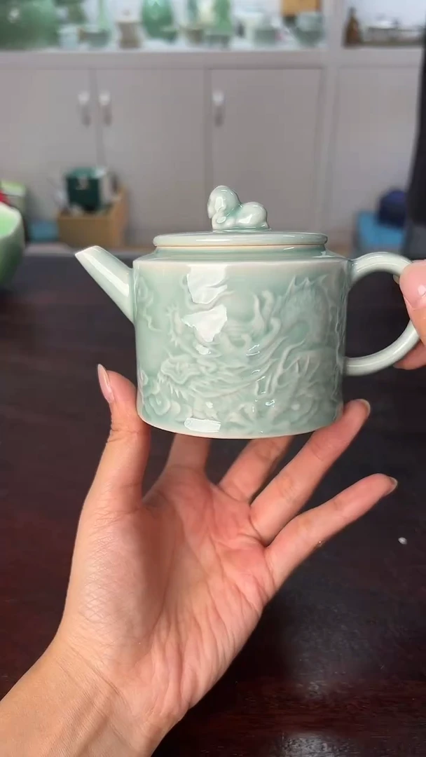 龙泉云间青瓷小米茶器