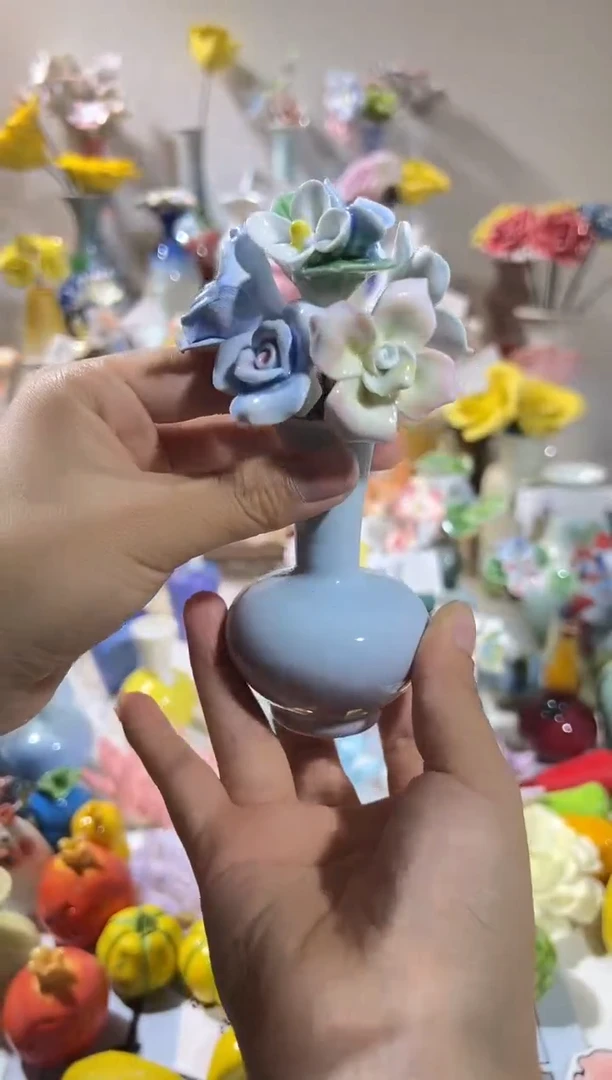 创意手工陶瓷花套组064