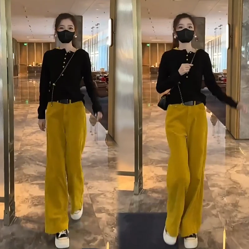 欧货时尚穿搭女装2025春秋新款洋气减龄显瘦连帽卫衣直筒阔腿裤