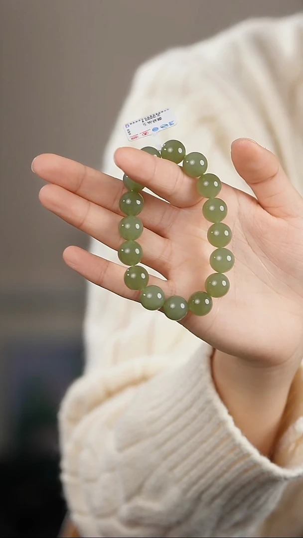 未镶嵌手链和田玉葡萄肉卡12mm手串多样性发一