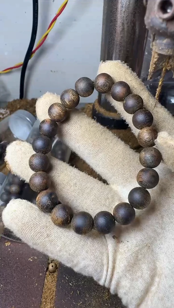 沉香手串绿奇楠沉香卡10规格圆珠单圈12克沉水