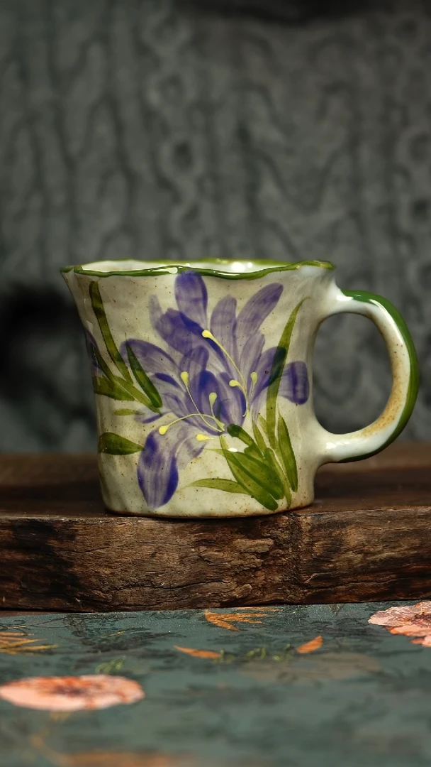 【闪购商品】杯釉下彩手工手绘同款陶器