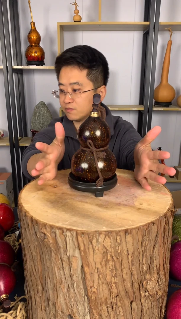非遗大漆天然酒葫芦一物一拍