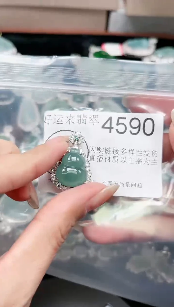 【闪购商品】翡翠颈饰未镶嵌赠皮绳4590