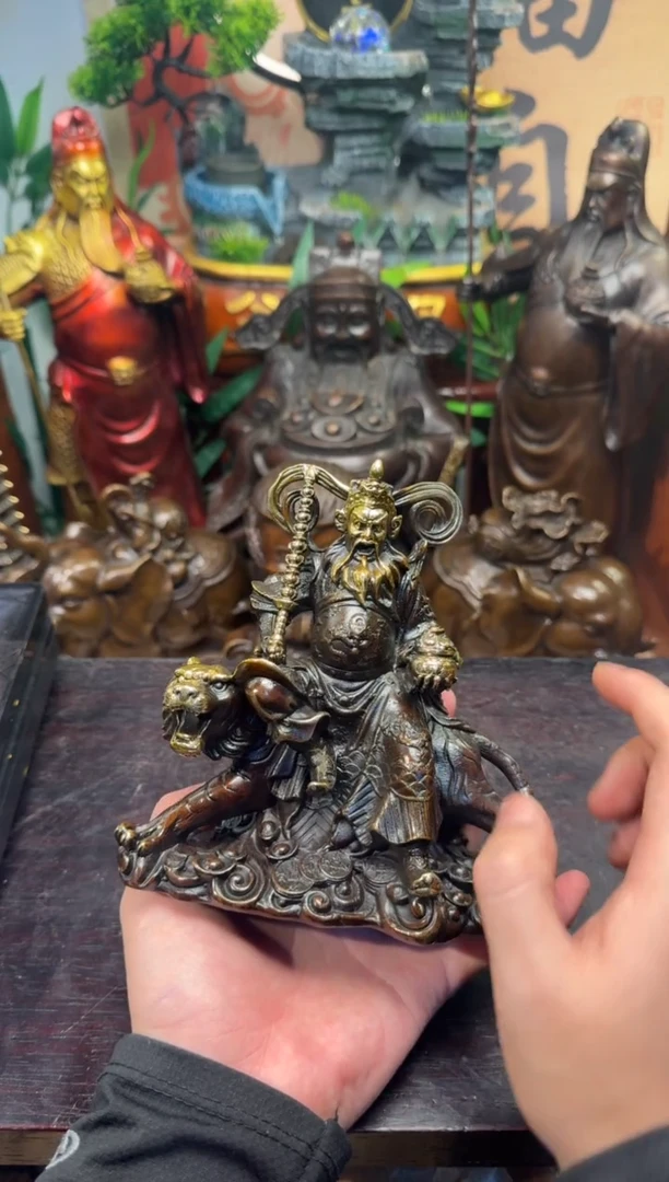 潼潼古铜只卖真铜！（铜鎏金工艺赵公明）